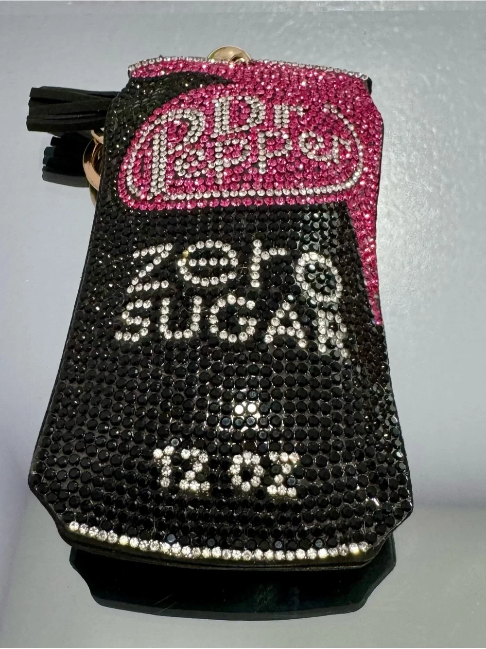 New Dr. Pepper Zero Sugar Crystal Keychain/Bag Charm